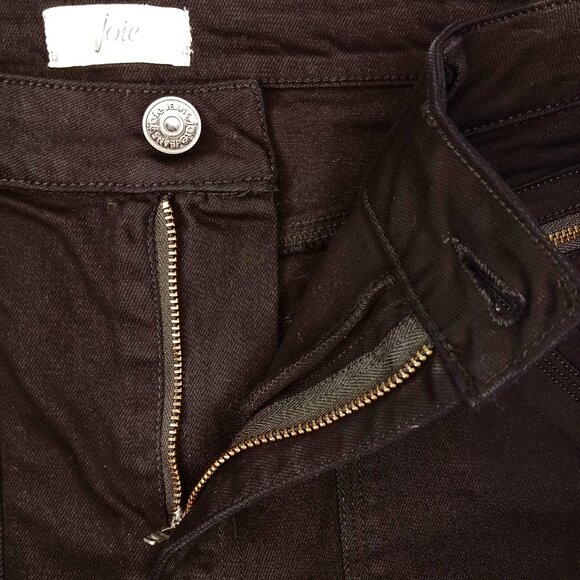Joie Womens Size 6/28 Skinny Jeans Black Split Zippers Cargo Pocket Ladies Sz 6 - Picture 4 of 9